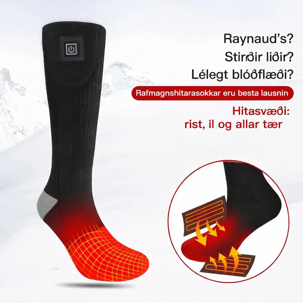 Endurhlaðanlegir hitaðir sokkar