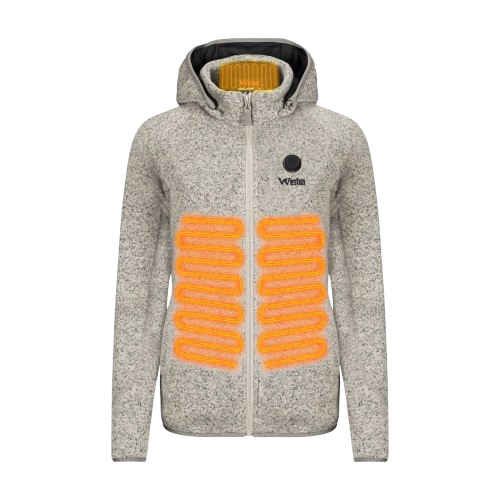 Women's Fleece Heated Jacket with Hood